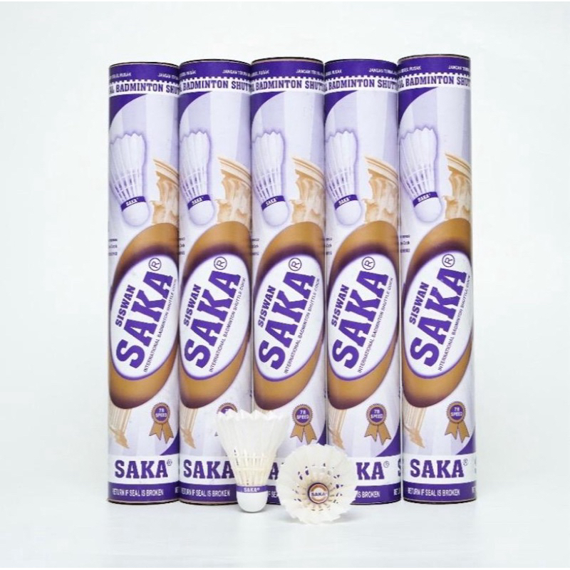 SHUTTLECOCK SAKA KOK KUALITAS BULU ANGSA, KOK PREMIUM , SHUTTLECOCK PREMIUM
