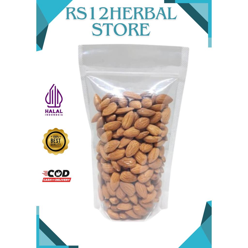 

Kacang Almond Panggang Kupas Premium Organik Roasted Almond Original Natural