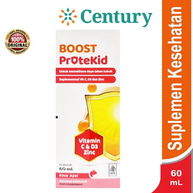 BOOST PROTEKID RASA APEL 60ML VIT C D3&ZINC/MULTIVITAMIN ANAK