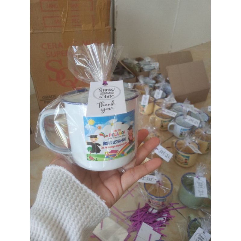 Cangkir Enamel 8cm custom