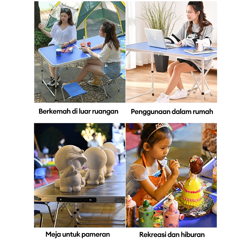 ORIGINAL Meja Lipat Meja Koper Portabel Aluminium Meja Lipat Portabel Meja Lipat Jualan Meja Camping