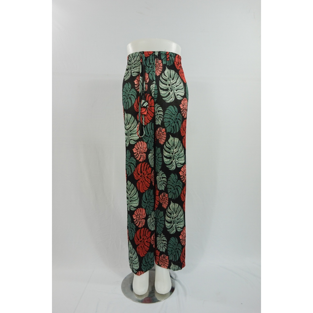 Kulot plisket/ Kulot  Motif/ Kulot Bunga/ Kulot motif bunga/ Kulot murah/ Kulot panjang motif