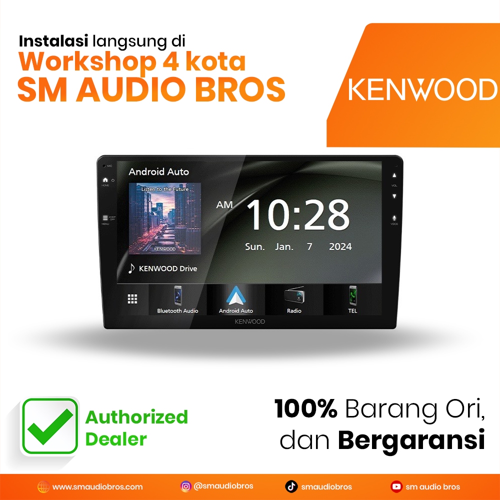Headunit Kenwood DMX80AX - Head Unit 9 Inch Apple Car Play & Android Auto