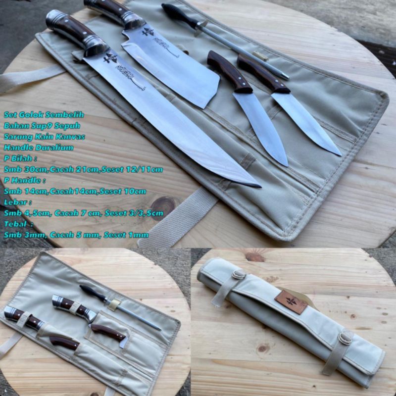 paket lengkap pisau sembelih pisau daging all in one