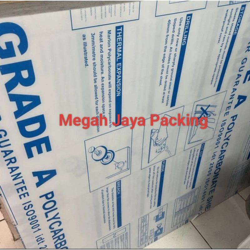 Polycarbonate Sheet Clear / Lembaran Polycarbonate Bening 10mm 122cm x 244cm