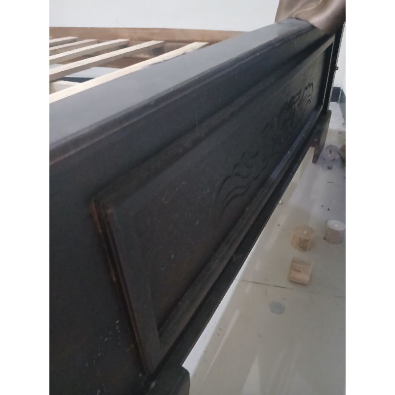 Dipan Jati Bekas Knockdown muat kasur 200x120cm