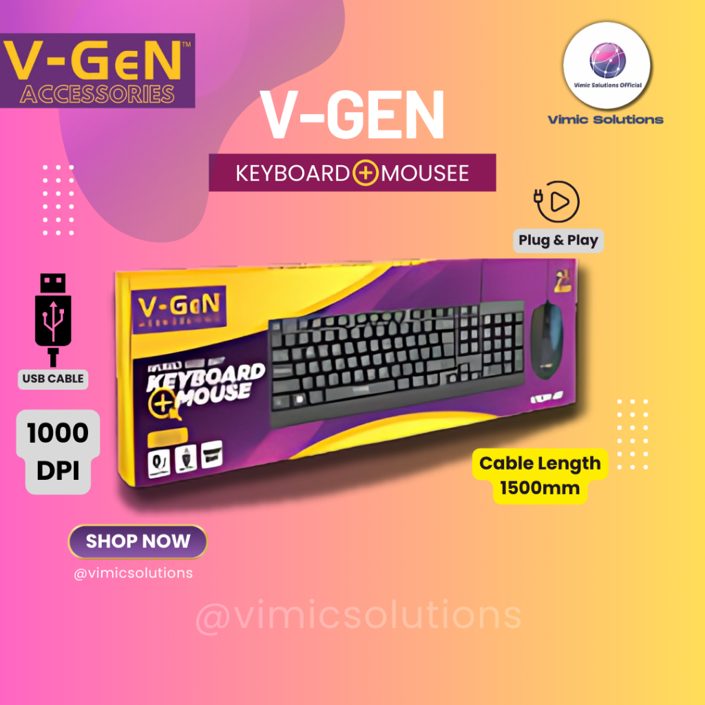 Keyboard Mouse V-GEN Wired VKM-01