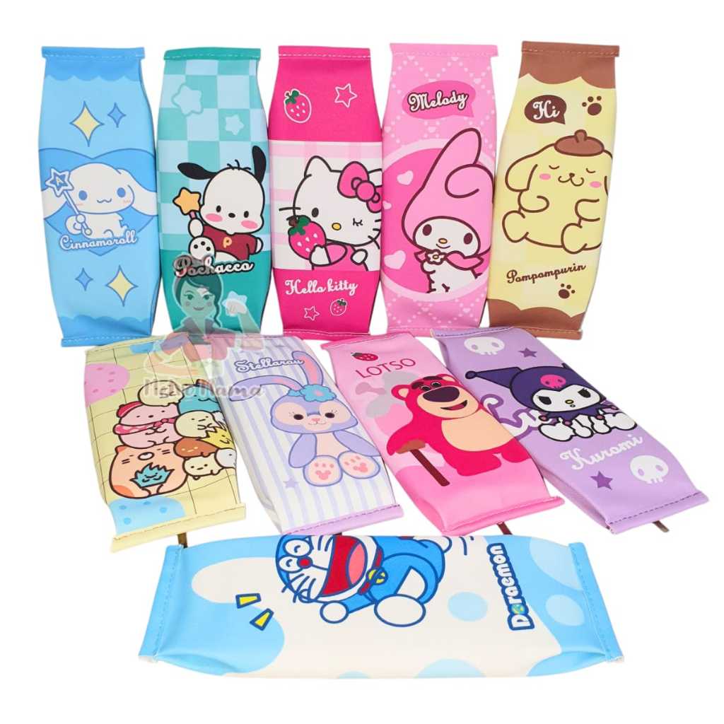

Tempat Pensil Anak Sanrio Bahan PU Tebal Petak Alat Tulis Sekolah Kuromi Melody Cinnamoroll