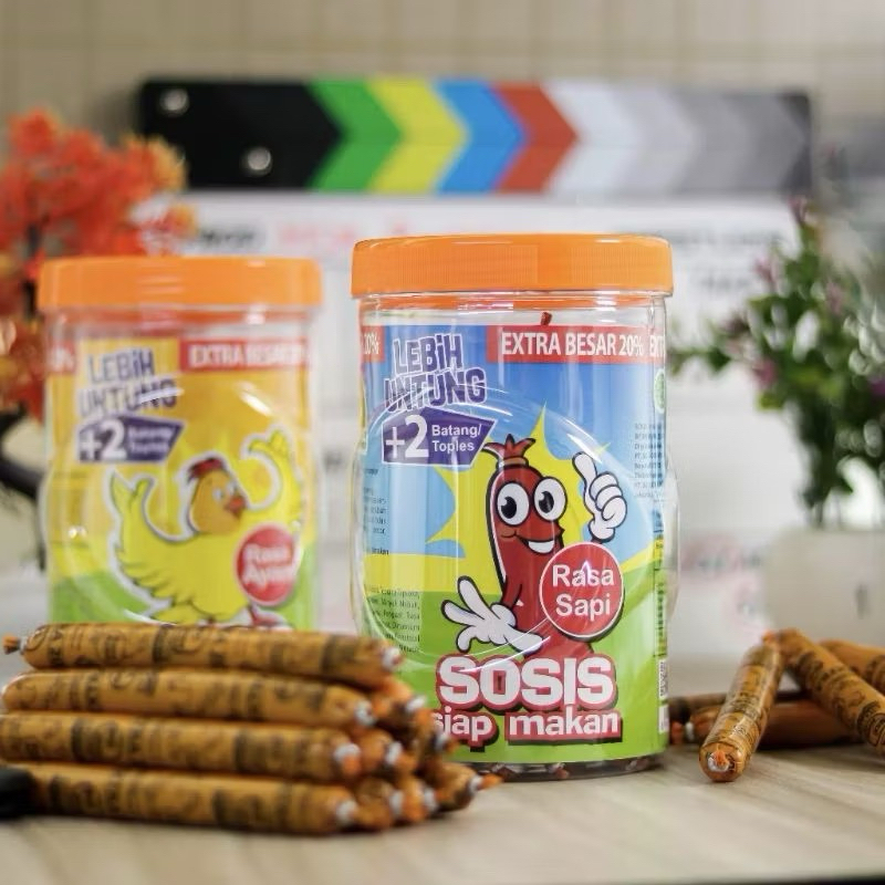 

Sosis So NICE siap makan Rasa Sapi - Ayam Toples isi 24+2 pcs 520gr