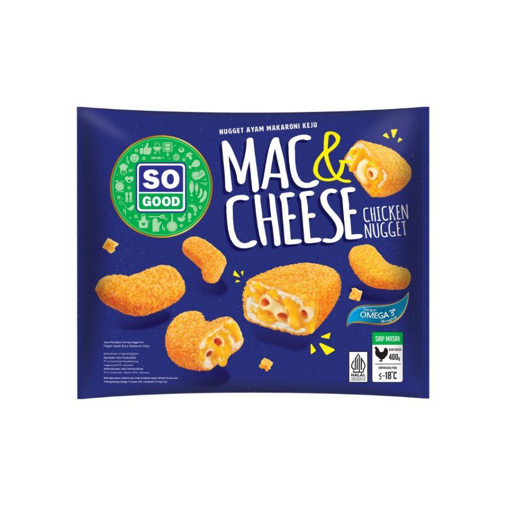 

So Good Nugget Ayam Makaroni Keju Mac & Cheese Chicken 400 g [ KHUSUS PENGIRIMAN INSTANT]
