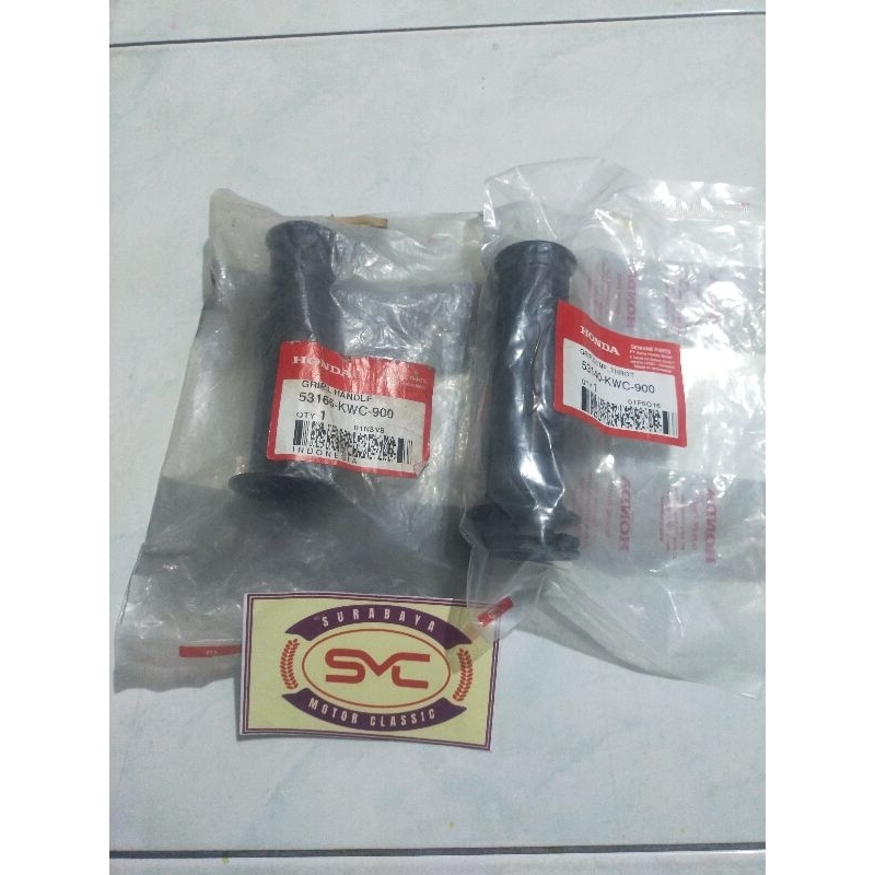 hangrip grip karet setir kanan kiri CS1 ORI AHM 53166/53140-KWC-900