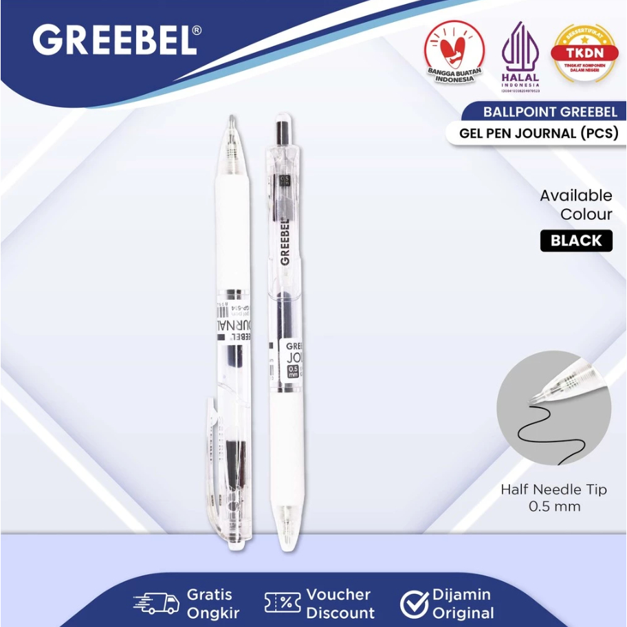 

Greebel - Pulpen Pen Ball Pen Gel - Bolpen Journal 0.5 GP-514 (Satuan)