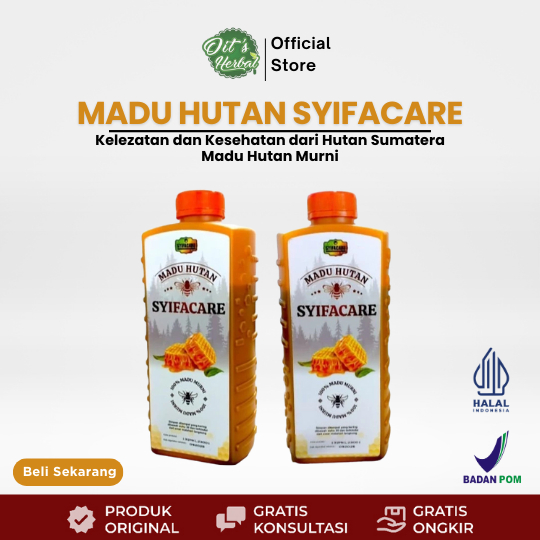 

Madu Hutan Super Syifacare Paket 2 Botol – Nektar Bunga Hutan Sumatera Asli & Murni 1 kg
