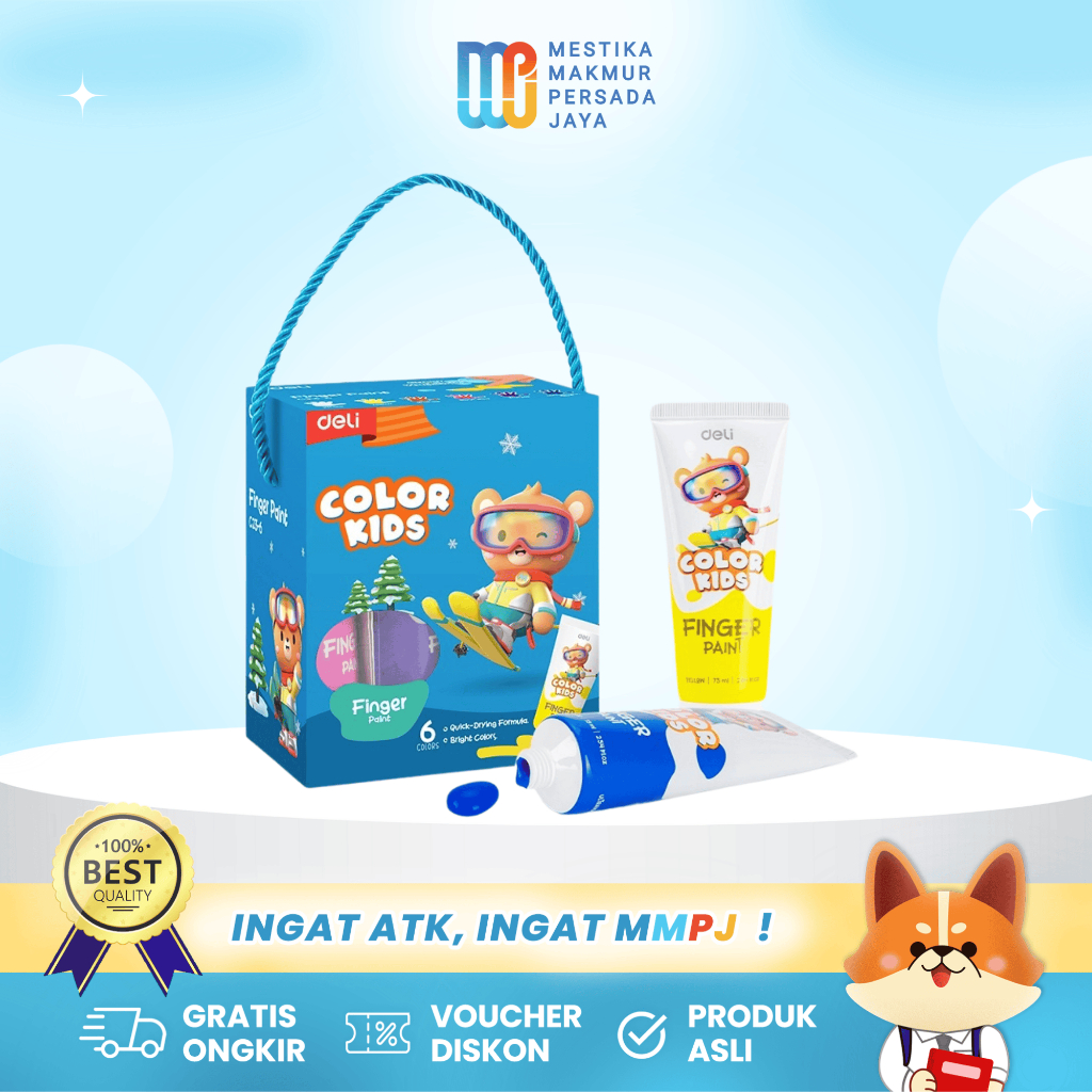 

Deli Cat Lukis Jari Finger Paint Set 6 Warna EC23-6