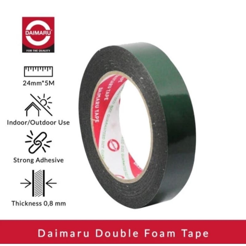 

DAIMARU Double Foam Tape Lebar 24 mm Panjang 5 Meter Selotip Busa