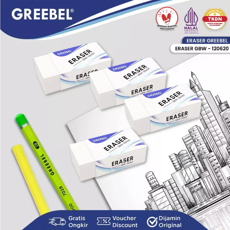 

Greebel - Penghapus Stip Eraser GBW-120620 Size L (Satuan)