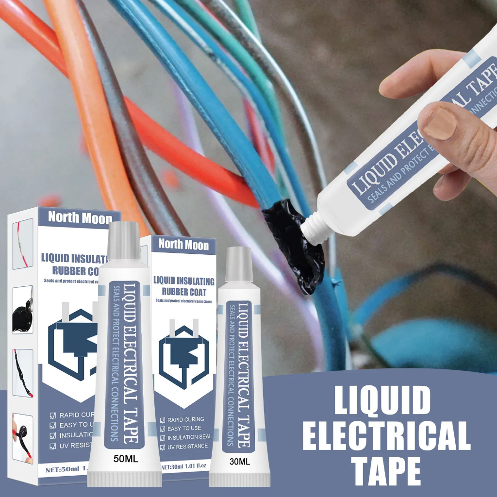 

Lem Kabel Listrik Terkelupas Insulating High Temperature 30ml Black Hitam
