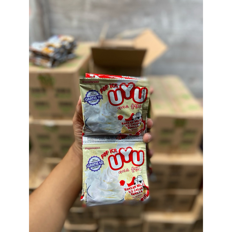 

Terbaru isi 20 pcs !! Pop Ice Uyu Dark Choco ~ Ice cream Vanilla