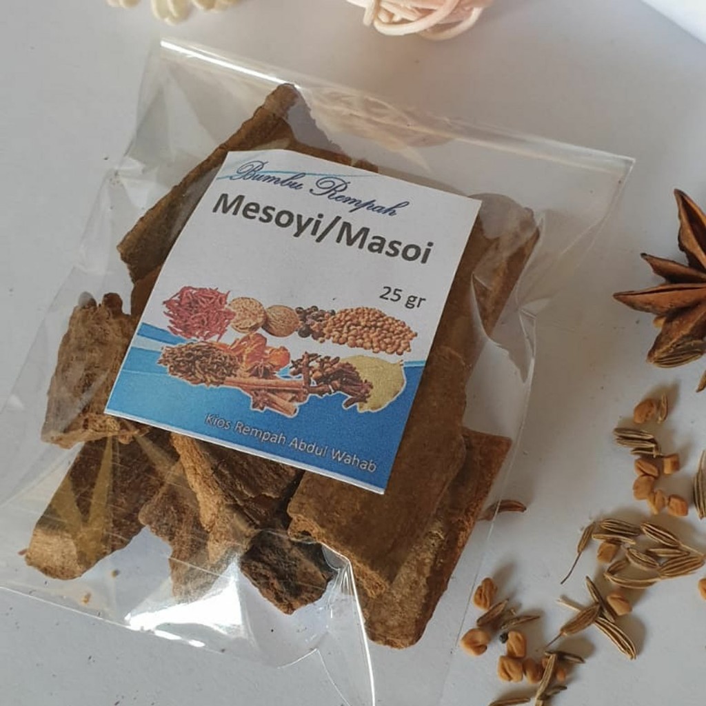 

Mesoyi Masohi 25 gram, bumbu rempah wahab