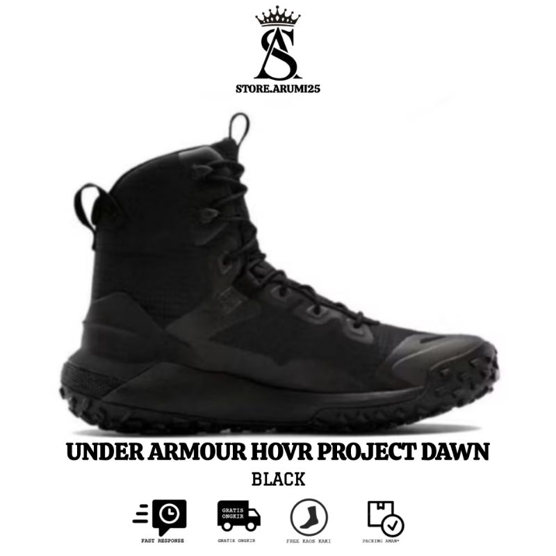Sapatu Undeer Armour Project Hovr Dawn//Full Black