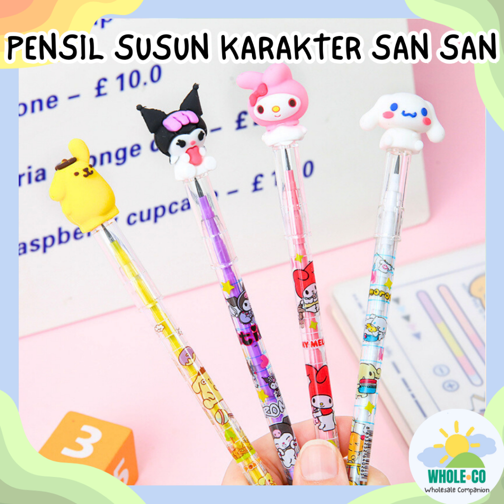 

Pensil Susun San San Premium Karakkter Kuro Melo Moroll Purin Character Pencil Lucu Unik Imut Termurah Grosir Cod