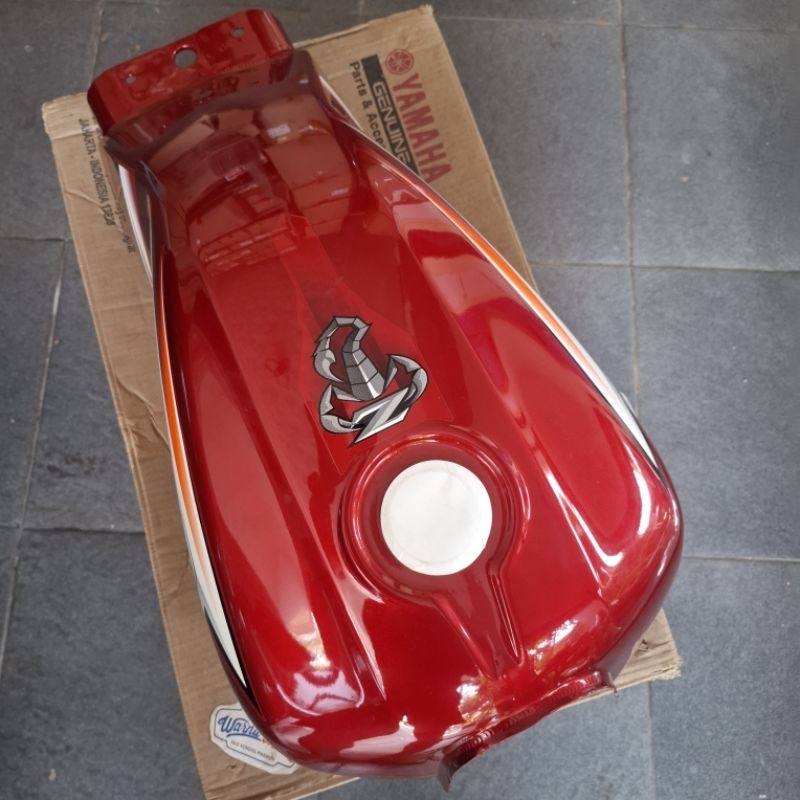 Tangki tanki bensin scorpio Z merah marun maroon assy striping 2007 2008 | 5BP-F4100-CO-P0