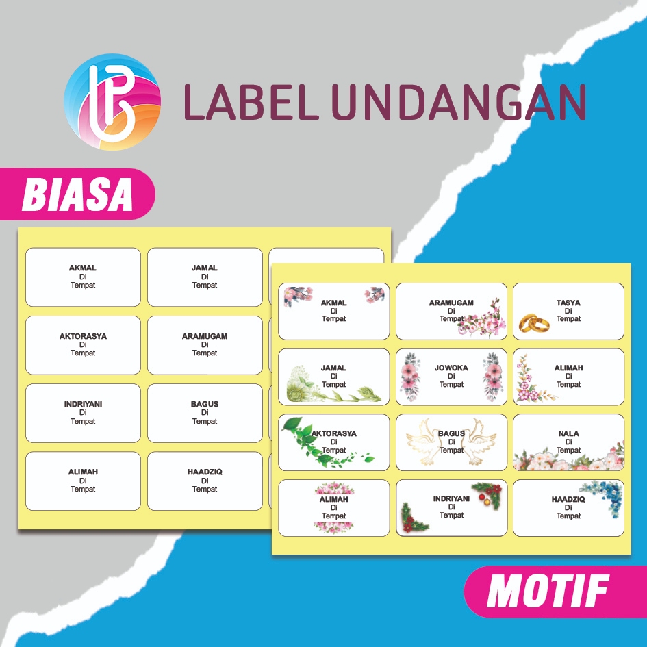 

Cetak Stiker Nama Undangan