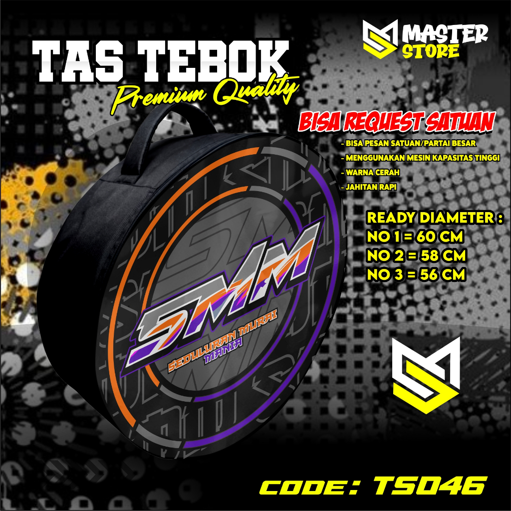 tas tebok murai motif SMM ransel gendong jinjing bawa tebok sangkar murai printing
