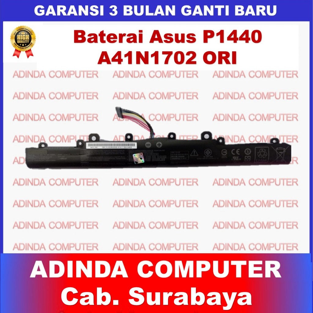 Baterai Asus Pro P1440 P1440F P1440FA P1440UA PX434 A41N1702 A41IJ5H