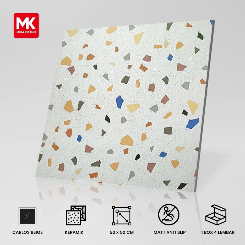 Keramik Lantai Matt 50x50 Carlos Beige