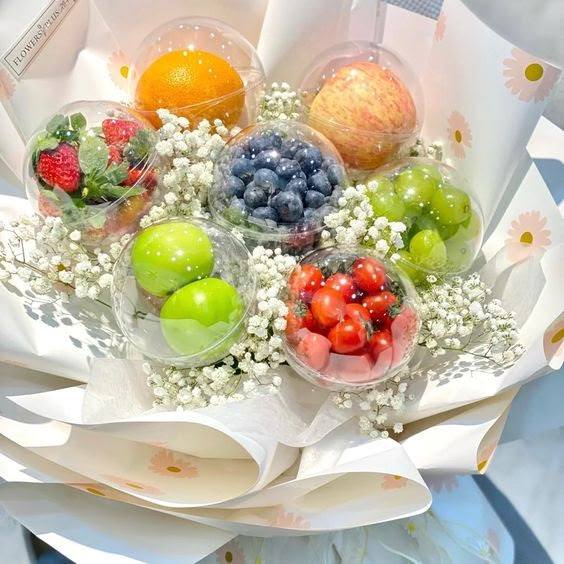 

mixed fruit vietnam style bouquets bucket buket bunga segera instan kekasih sahabat buah bunga segar