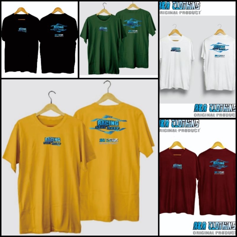 kaos distro racing star original warna kuning,ijo,hitam,merah,putih