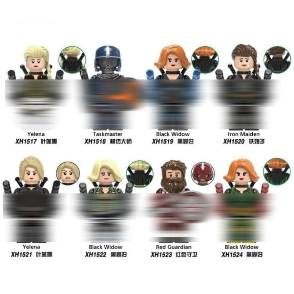 X0289 Yelena Taskmaster Black Widow Iron Maiden Red Guardian - Action Figure Brick