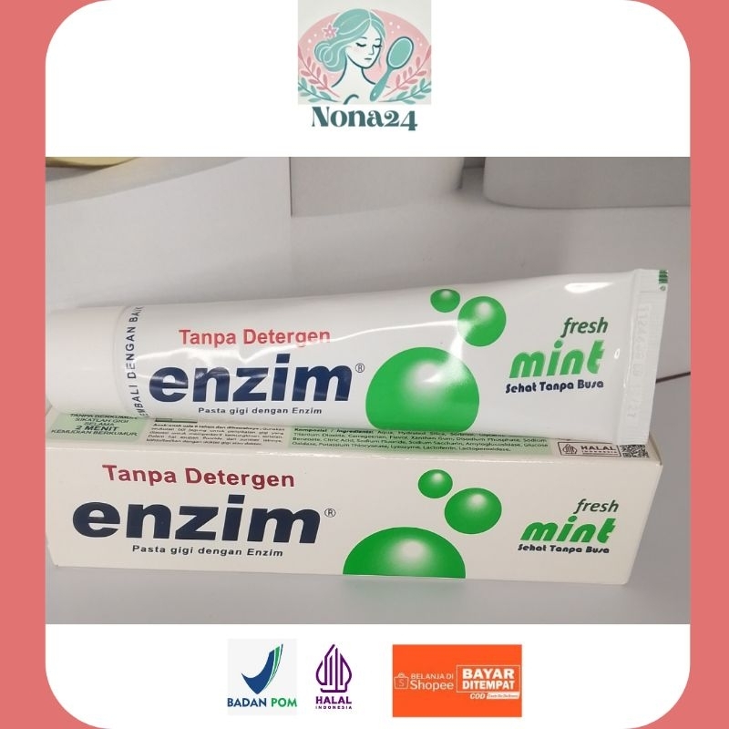 Enzim Pasta Gigi Fresh Mint 42g |Pasta Gigi Enzim Original – Gigi Sehat & Napas Segar Enzim Toothpas