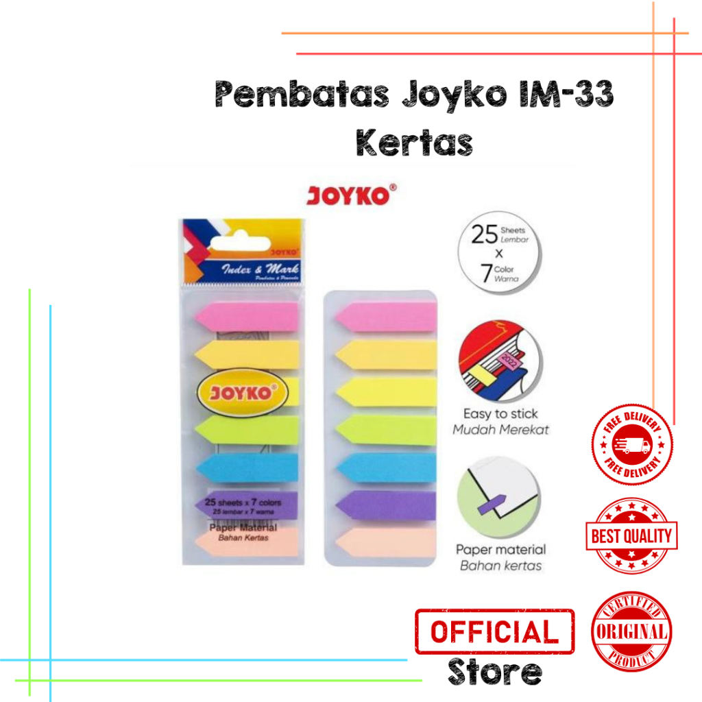 

Index & Mark Penanda Pembatas Joyko IM-33 Kertas