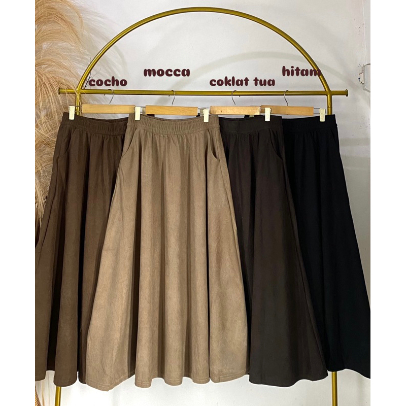 ROK CORDUROY MAYUNG / ROK CORDUROY IMPORT / ROK CORDUROY LEBAR