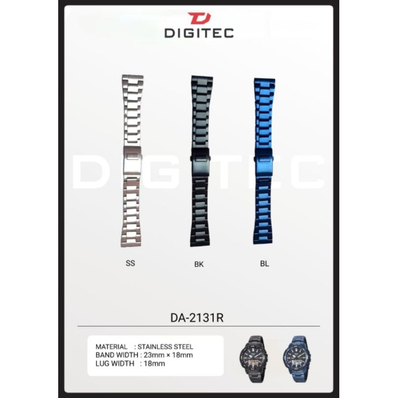 Strap Rantai Stainless steel Digitec Original DA-2131R
