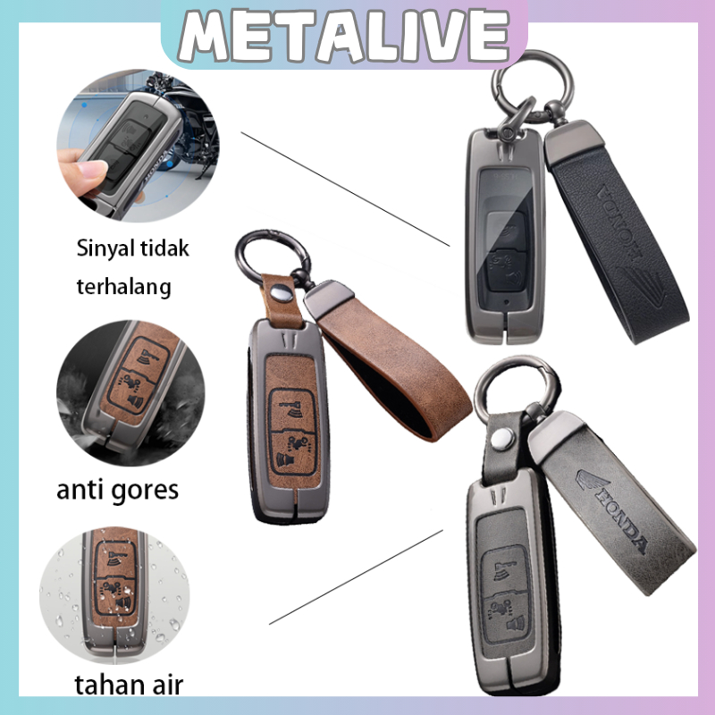 Cover Case Kunci Logam Kulit Motor /Untuk Honda STYLO 160 PCX 160 ADV 160/Casing Cover Kunci Remot K