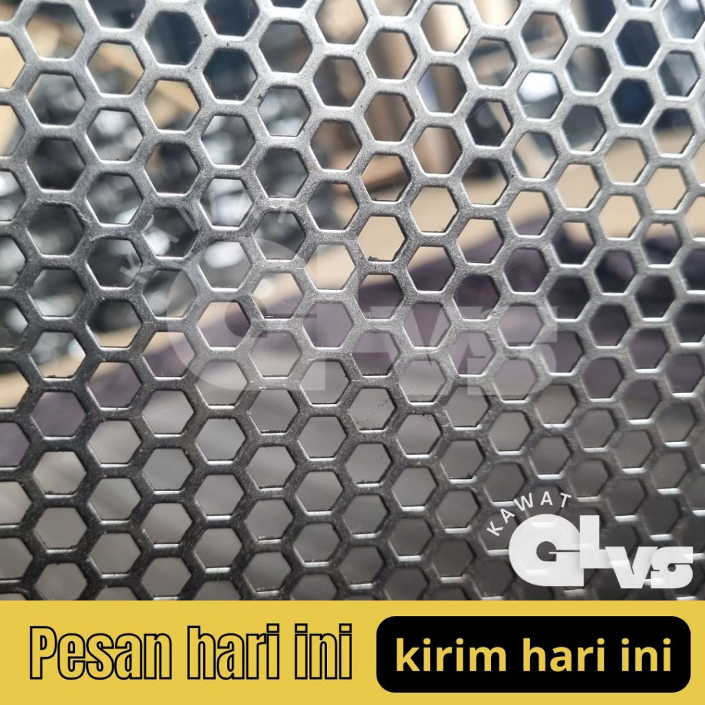 plat lubang hexagonal Tebal 0,8mm