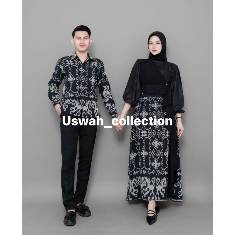 KARINA NTT BLACK COUPLE TENUN - BAJU TENUN COUPLE - COUPLE TENUN KONDANGAN