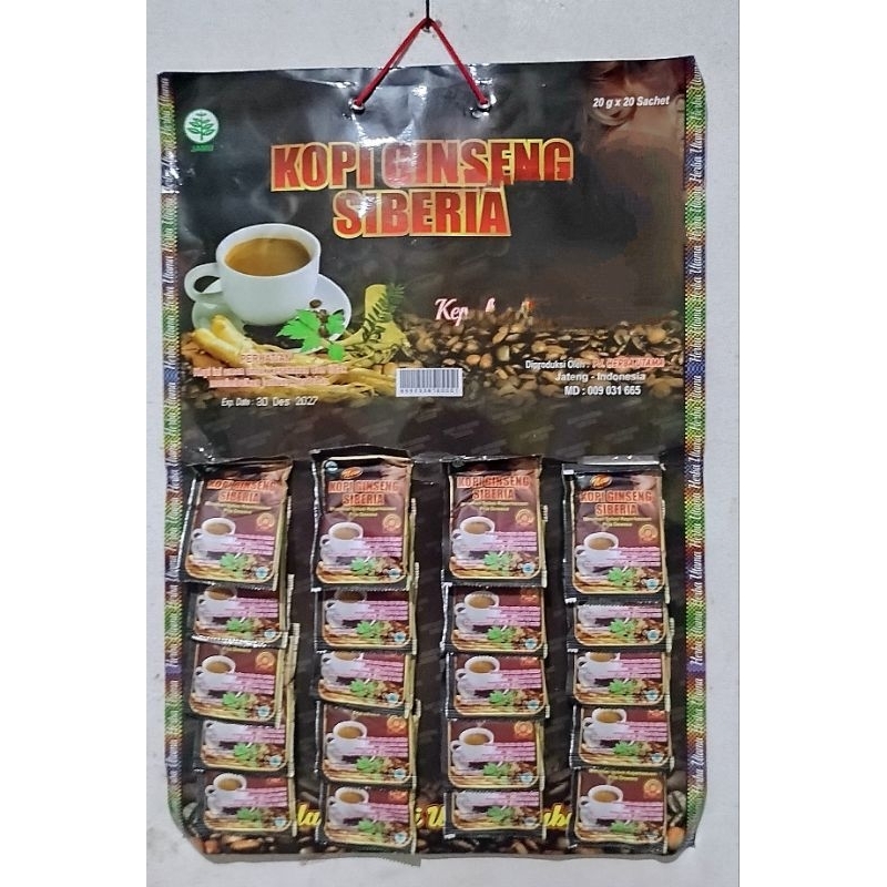 

Kopi Ginseng Siberia 1 renteng 20 Pcs