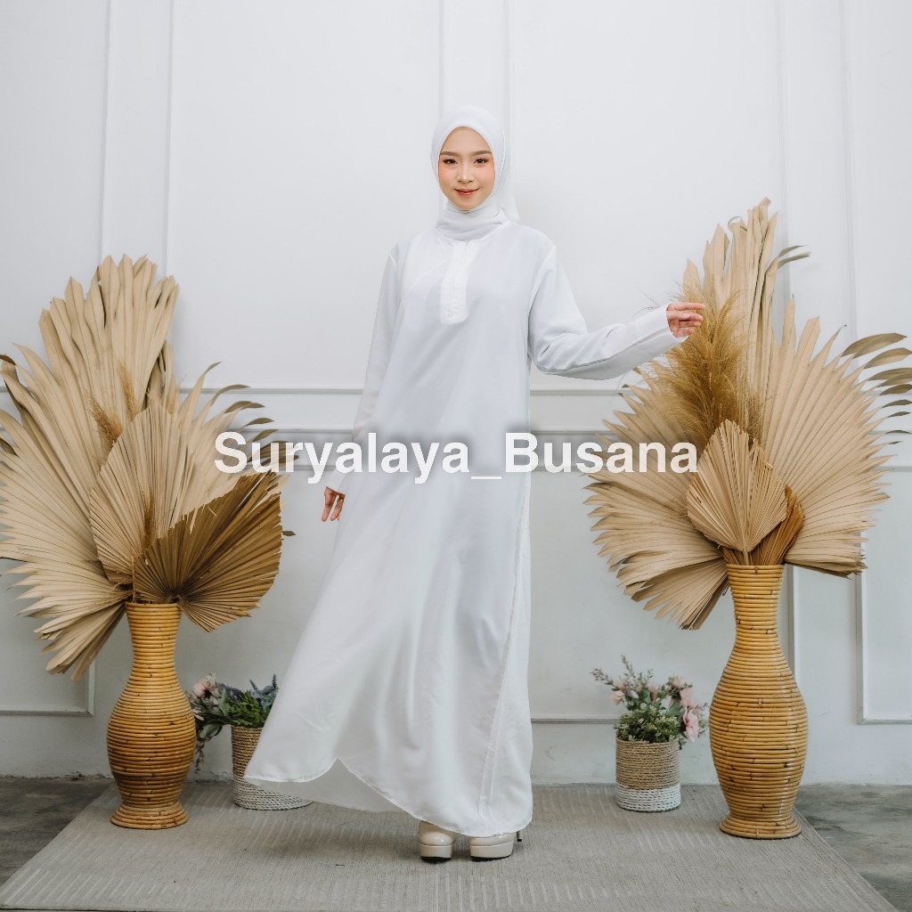BISA COD ABAYA TURKY BASIC POLOS ABAYA ARAB / abaya putih turkey gamis dress arab