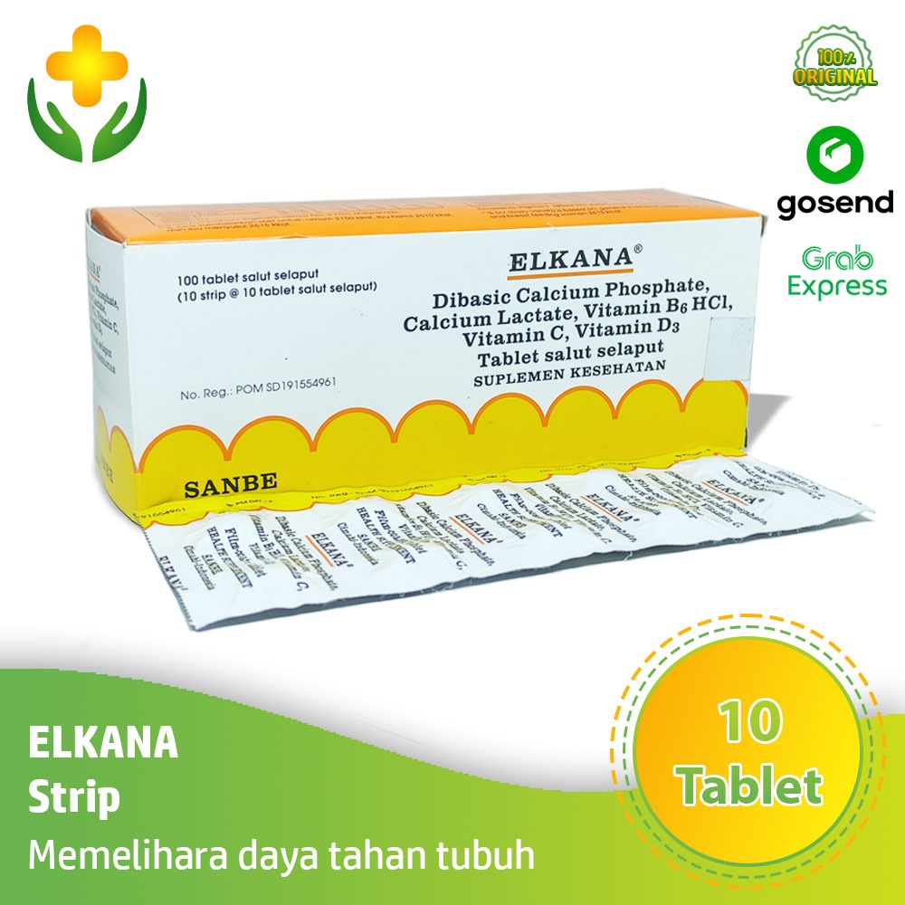 Elkana 1 Strip 10 Tablet - Vitamin Ibu Hamil Ibu Menyusui