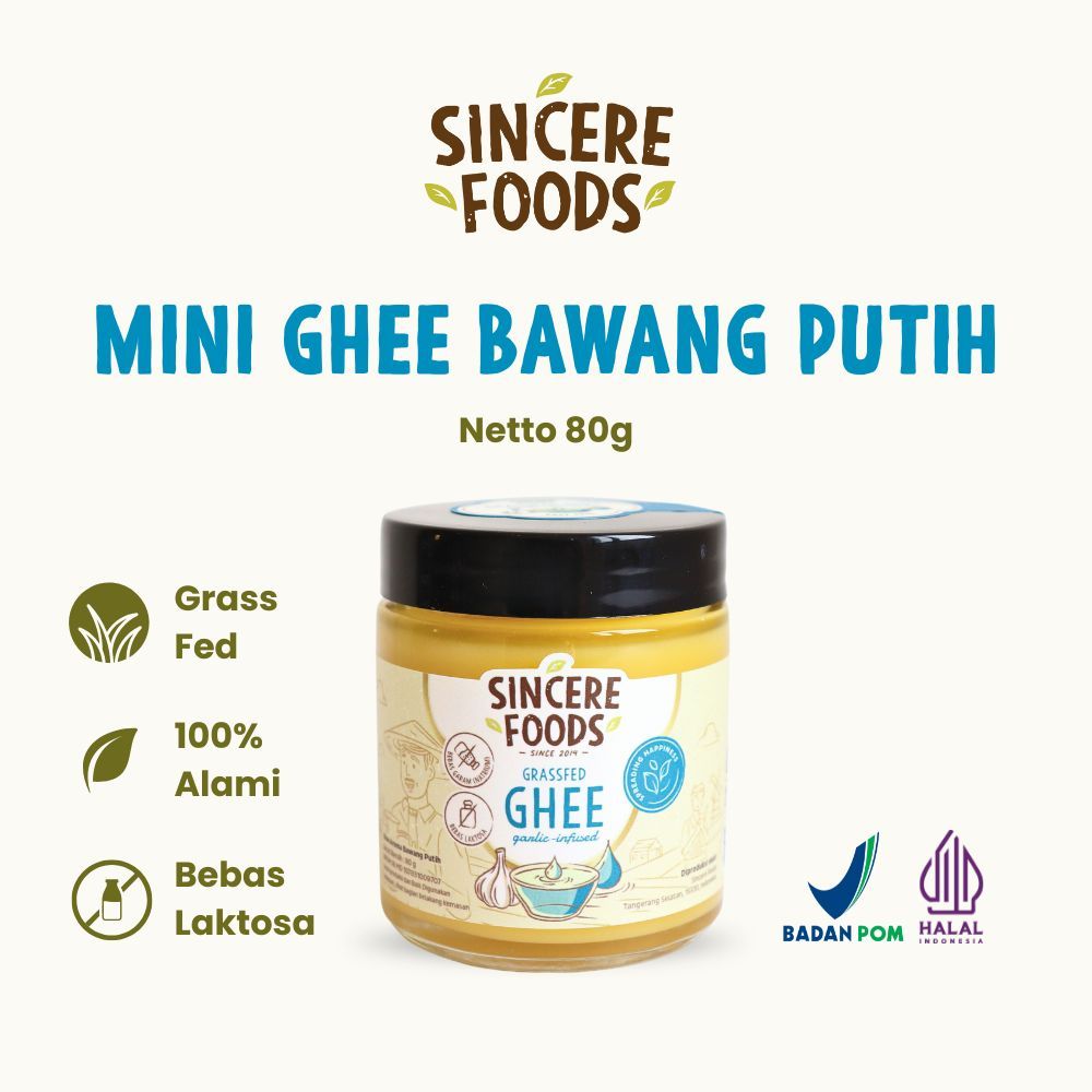 

80g Ghee GARLIC Grass Fed dh NUMI Naturals - Sincere Foods