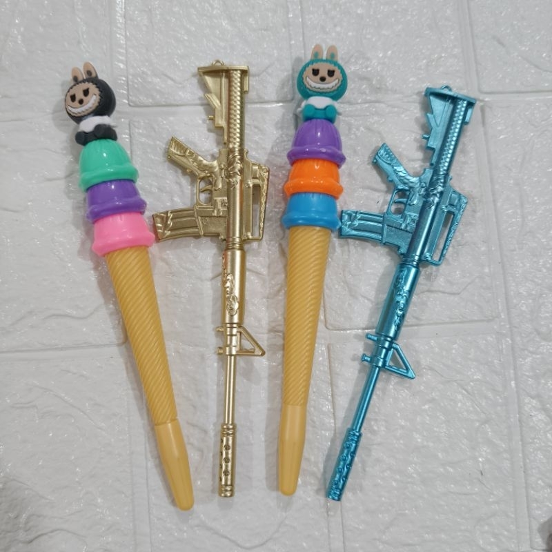 

Pulpen/pulpen gel/pulpen cair aneka motif warna warni isi 20 pcs