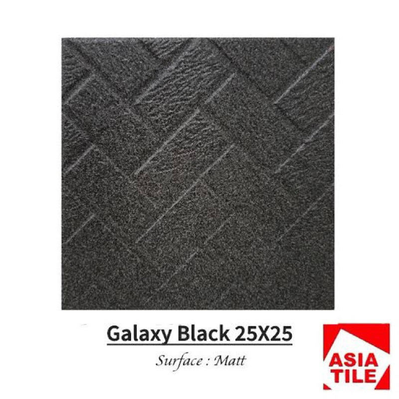 SALE KW3, SELAMA PERSEDIAAN MASIH ADA Keramik 25x25 Kasar Asia Tile Galaxy Black Motif Kotak2