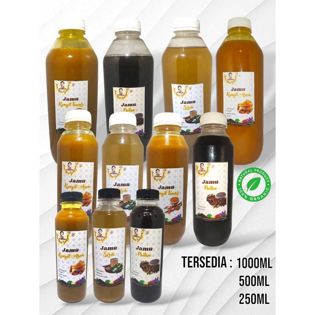 

Jamu Kunyit Tawar 1 Liter - Tanpa Bahan Pengawet - Tanpa Pemanis Buatan