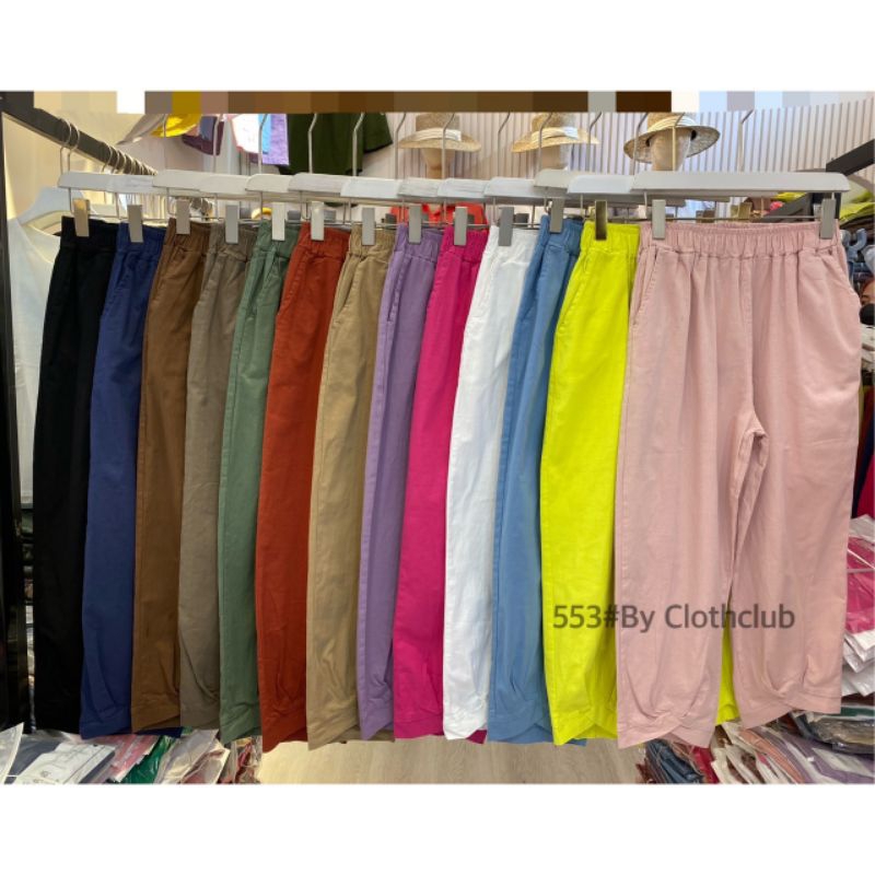 CC-553 PREEYA PANTS BANGKOK | CELANA KATUN LINEN CEWEK 7/8 IMPORT