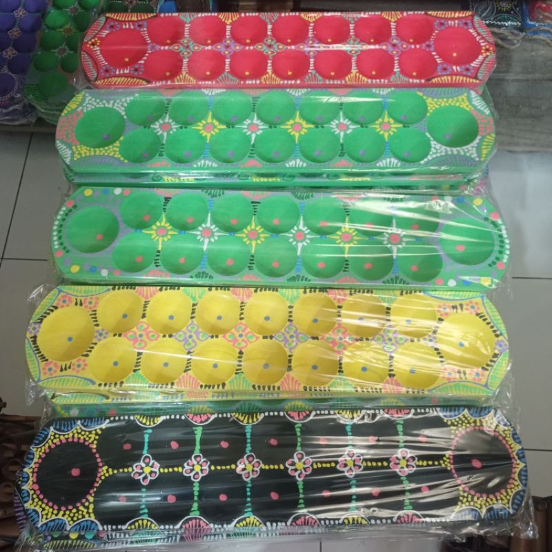 Congklak kayu mainan anak tradisional