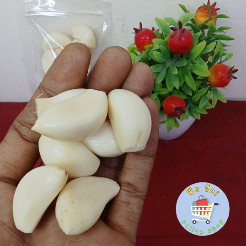 

bawang putih kupas 250 gr / bumbu dapur promo bahan masakan rempah